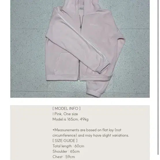 [BUNJANG] Kleesier Pink Fleece Zip-Up Hoodie Jacket / Kleesier_오늘발송(최종할인)