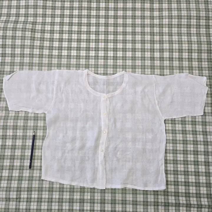 [BUNJANG] White Linen Shirt Size 77 / 4ㅡ모시 셔츠ㅡ77