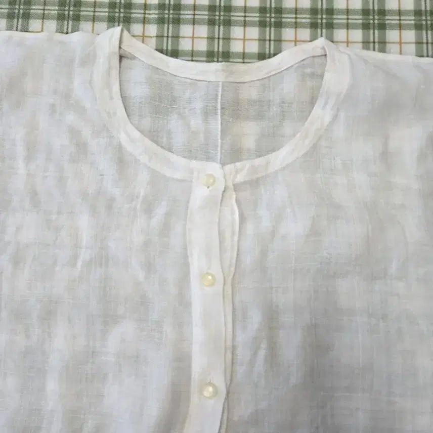 [BUNJANG] White Linen Shirt Size 77 / 4ㅡ모시 셔츠ㅡ77