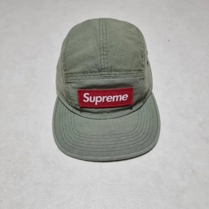 [BUNJANG] Supreme Box Logo Washed Camp Cap Military Washed Olive / 슈프림 박스로고 캠프캡 모자 밀리터리 워시드 올리브