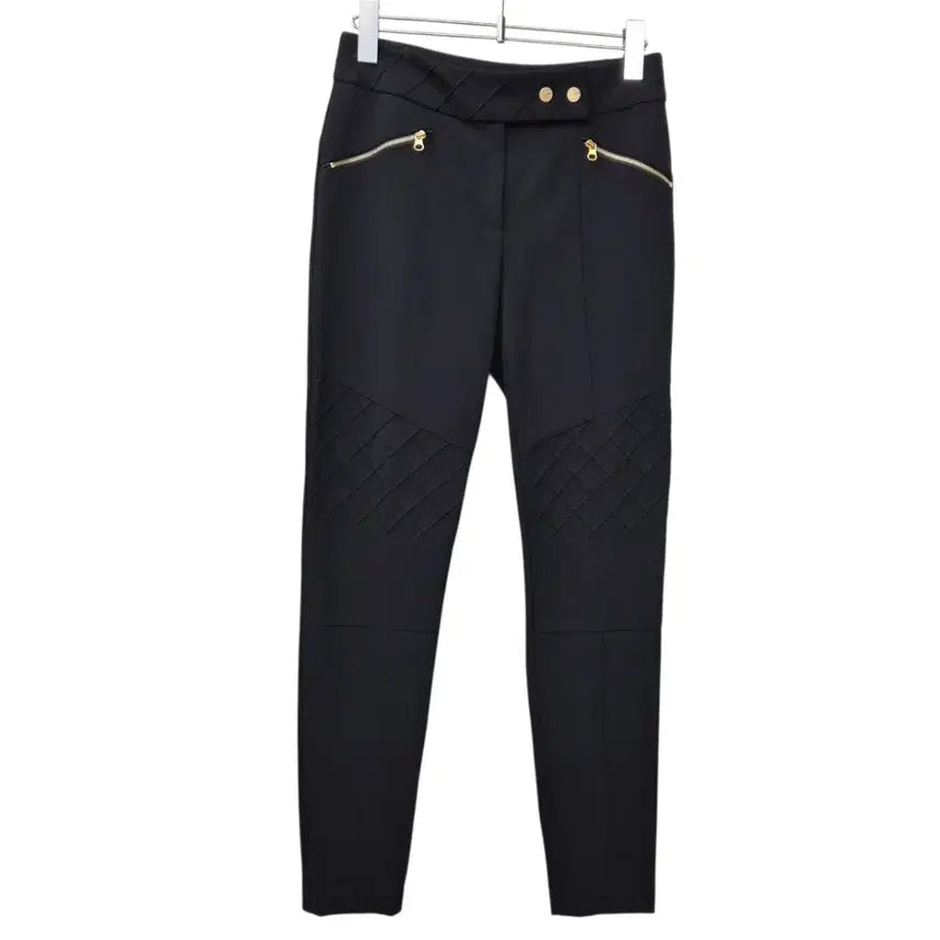 [BUNJANG] ESCADA Black Quilted Zipper Pants / ESCADA 블랙 퀼팅 지퍼 팬츠