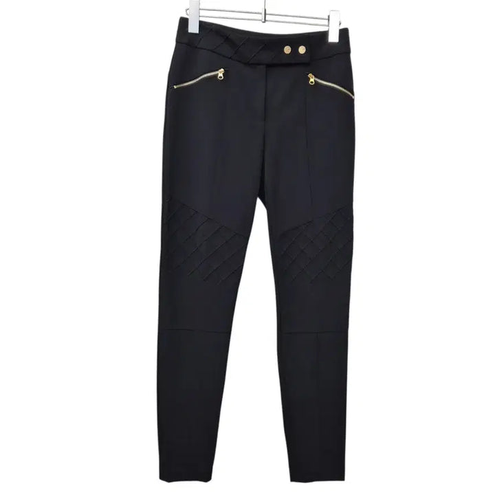 [BUNJANG] ESCADA Black Quilted Zipper Pants / ESCADA 블랙 퀼팅 지퍼 팬츠