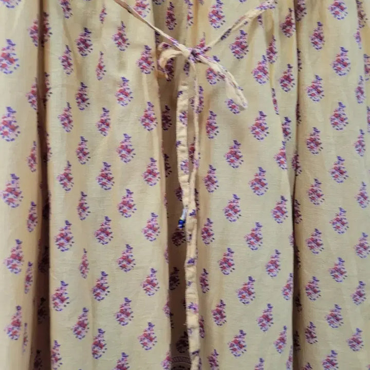 [BUNJANG] Nicole Yellow Ethnic Pattern String Dress / Nicole 옐로우 에스닉 패턴 끈 원피스