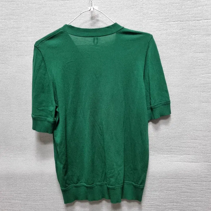 [BUNJANG] Green Short-Sleeve Knit Cardigan / 사065 니트  반팔 가디건