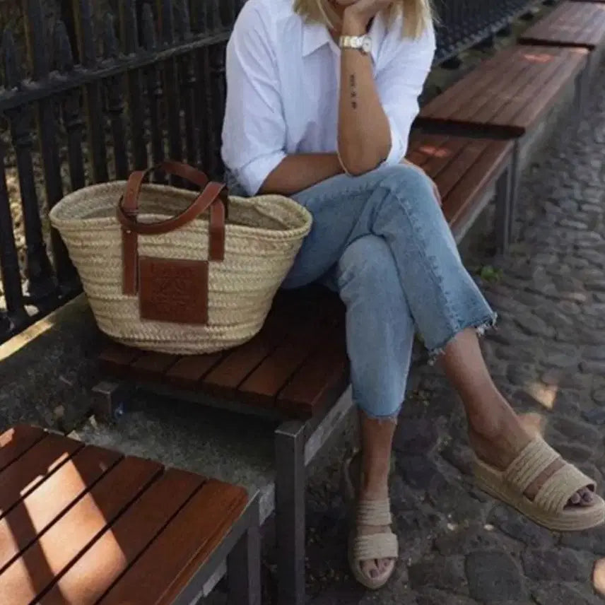 [BUNJANG] Loewe Medium Raffia Bag / [정품] 로에베 라탄백 미디움