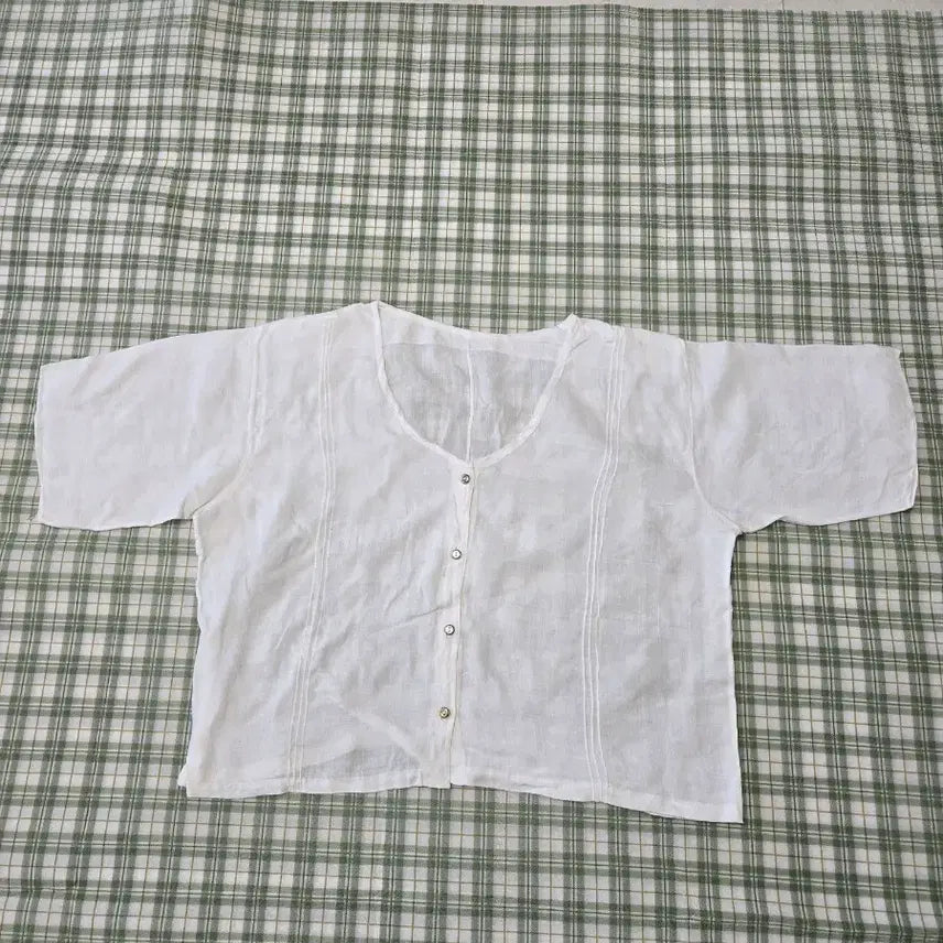 [BUNJANG] White Ramie Shirt (Size 88) / 4ㅡ모시 셔츠ㅡ88