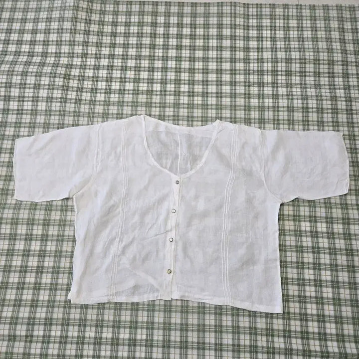 [BUNJANG] White Ramie Shirt (Size 88) / 4ㅡ모시 셔츠ㅡ88