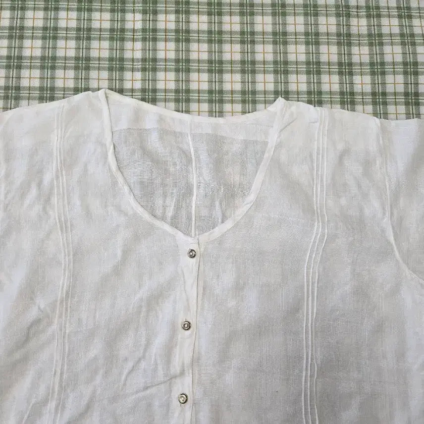 [BUNJANG] White Ramie Shirt (Size 88) / 4ㅡ모시 셔츠ㅡ88