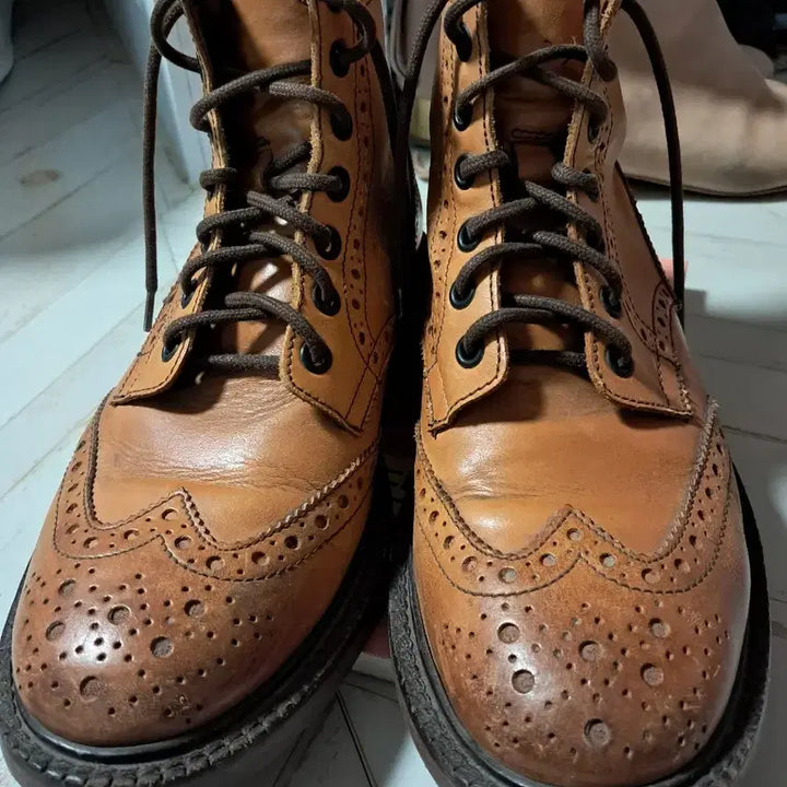 [BUNJANG] Vero Cuoio Wingtip Boots 235mm Tan / 베로꾸오이오 vero cuoio 윙팁 부츠 235mm 탄색상