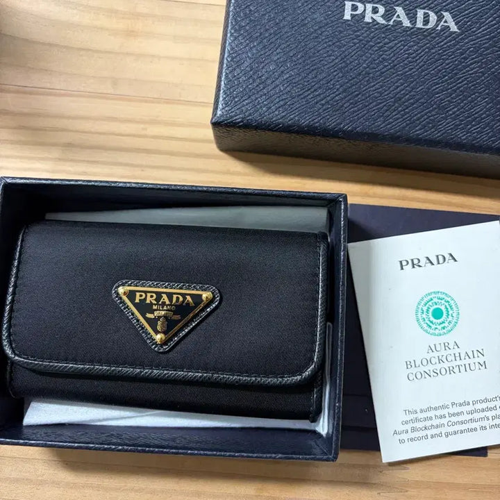 [BUNJANG] Prada Black Key Wallet Full Box / 프라다 블랙 키지갑 풀박스