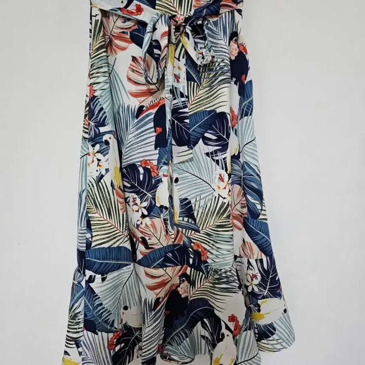 [BUNJANG] Chic Line Tropical Parrot Print Mermaid Line Long Skirt / 시크라인 앵무새 트로피컬 프린팅 인어라인 스타일 롱치마 55