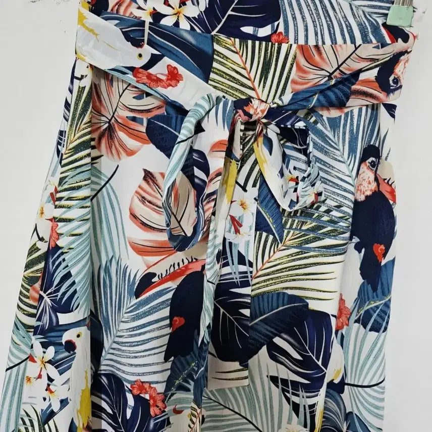 [BUNJANG] Chic Line Tropical Parrot Print Mermaid Line Long Skirt / 시크라인 앵무새 트로피컬 프린팅 인어라인 스타일 롱치마 55