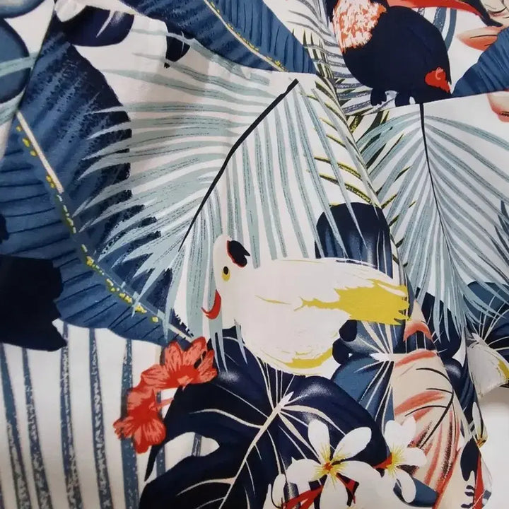 [BUNJANG] Chic Line Tropical Parrot Print Mermaid Line Long Skirt / 시크라인 앵무새 트로피컬 프린팅 인어라인 스타일 롱치마 55