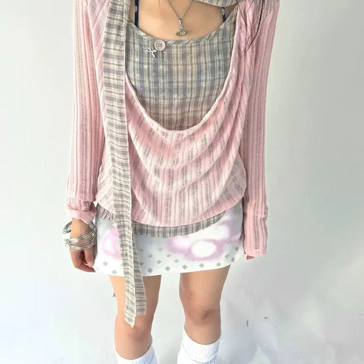 [BUNJANG] Layered Muffler Top / 레이어드 머플러 탑