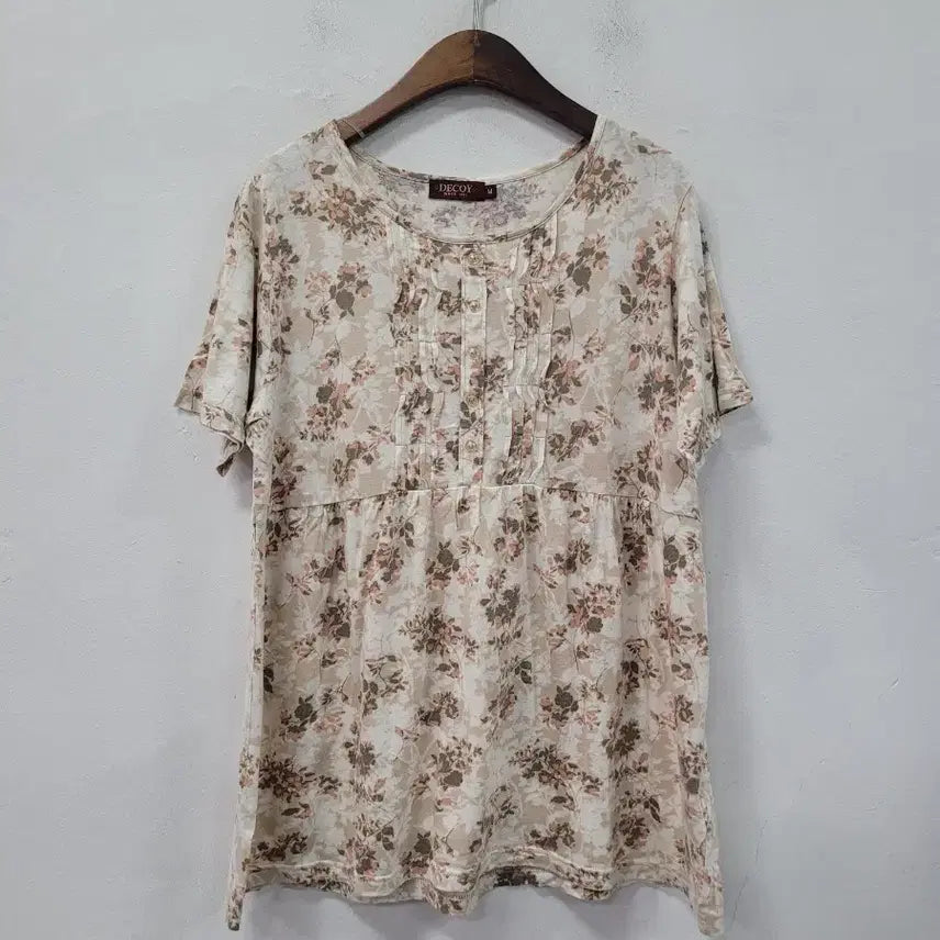 [BUNJANG] DECOY Flower Pattern Blouse - Size M / DECOY 플라워 패턴 블라우스 M