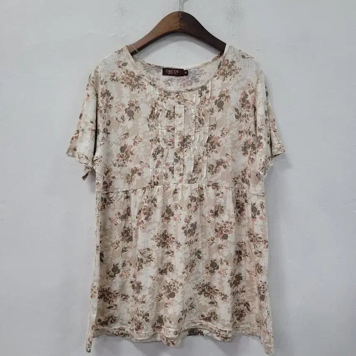 [BUNJANG] DECOY Flower Pattern Blouse - Size M / DECOY 플라워 패턴 블라우스 M