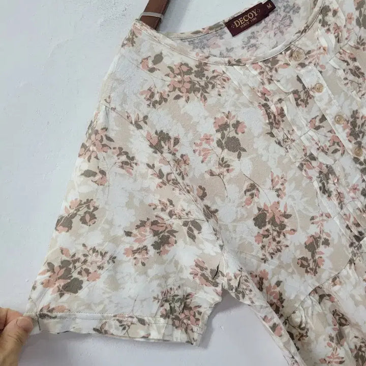 [BUNJANG] DECOY Flower Pattern Blouse - Size M / DECOY 플라워 패턴 블라우스 M