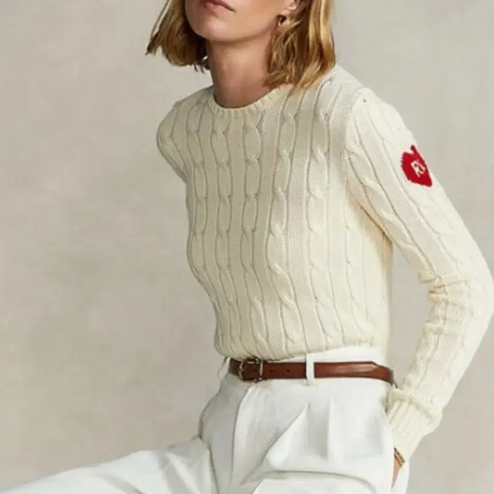 [BUNJANG] Polo Ralph Lauren Pima Cotton Cable Knit Sweater (S) / 폴로랄프로렌 피마코튼 꽈배기니트 S