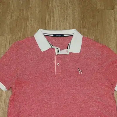 [BUNJANG] Hazzys Melange Peach Collar T-shirt / (105)A905. 헤지스/멜란지피치 카라티셔츠