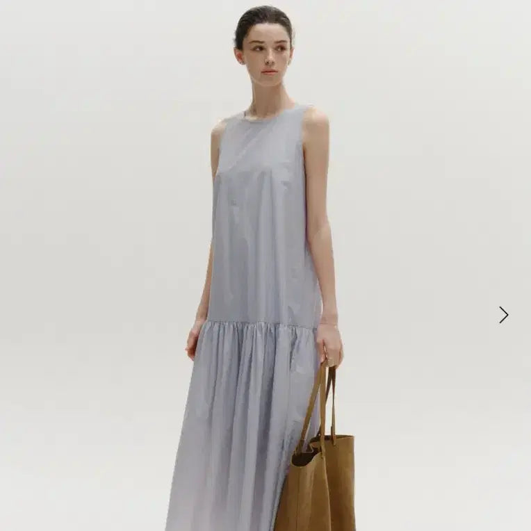 [BUNJANG] SIE Ruffle Hem Maxi Dress Fog Blue Long Version / SIE 시에 러플 헴 맥시 드레스 / 포그블루 / 롱 (새상품, 미착용)
