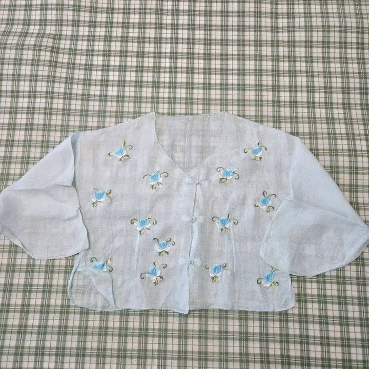 [BUNJANG] Ramie Embroidered Modern Hanbok Jeogori / 4ㅡ모시 자수 개량저고리  ㅡ66
