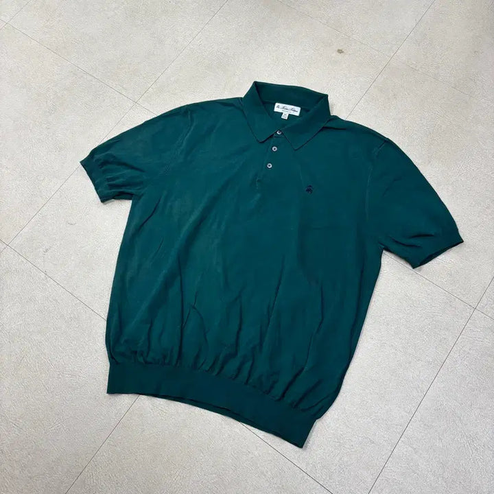 [BUNJANG] Brooks Brothers Green Collar T-shirt / 브룩스브라더스 그린 카라 티셔츠