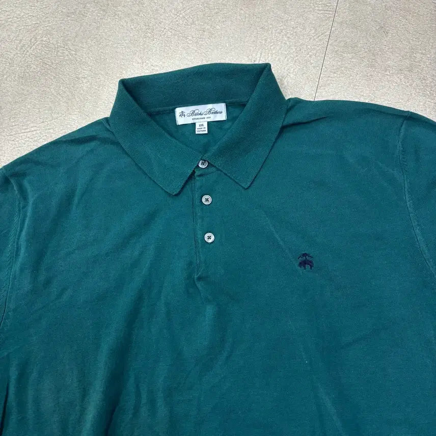 [BUNJANG] Brooks Brothers Green Collar T-shirt / 브룩스브라더스 그린 카라 티셔츠