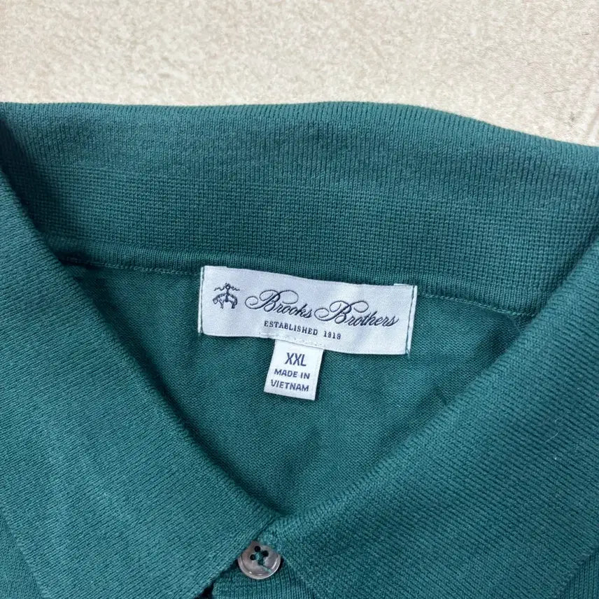 [BUNJANG] Brooks Brothers Green Collar T-shirt / 브룩스브라더스 그린 카라 티셔츠