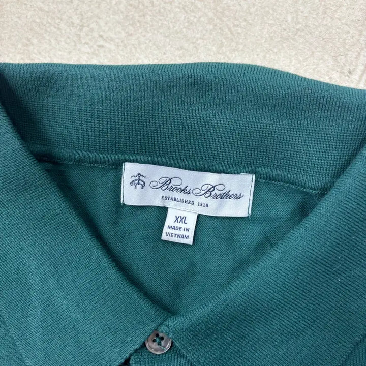 [BUNJANG] Brooks Brothers Green Collar T-shirt / 브룩스브라더스 그린 카라 티셔츠