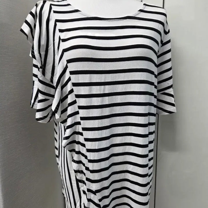 [BUNJANG] Striped Short Sleeve T-Shirt / (정가42,000원/새상품)너무 예쁜 스트라이프 반팔 티셔츠