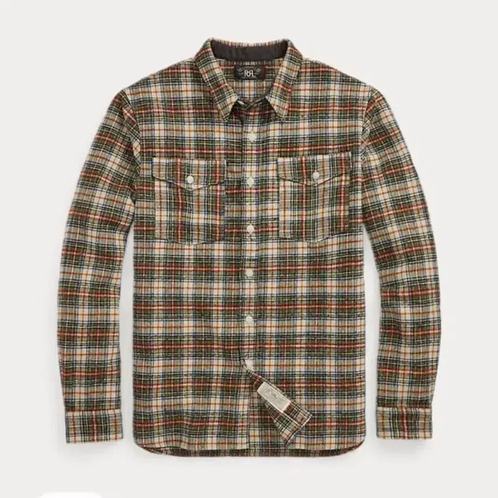 [BUNJANG] RRL 25FW Plaid Wool Cotton Blend Twill Shirt L / RRL 25 FW  플레이드 울 코튼 블렌드 트윌 셔츠 L