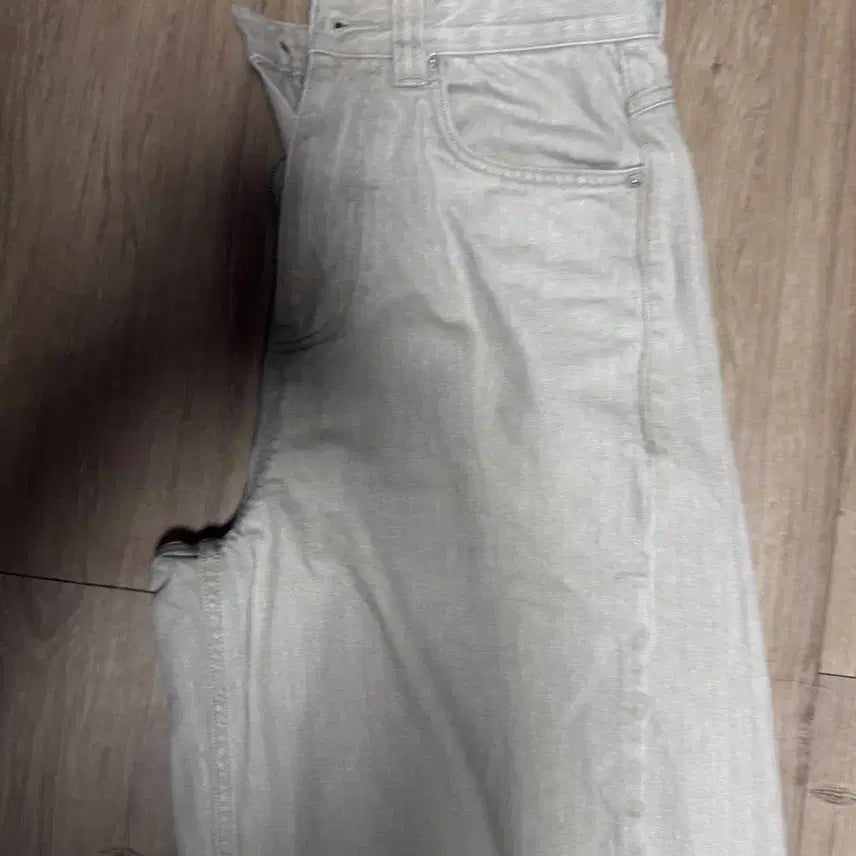 [BUNJANG] Noun Wide Denim Pants Sand Beige / noun 노운 와이드 데님 팬츠 샌드베이지