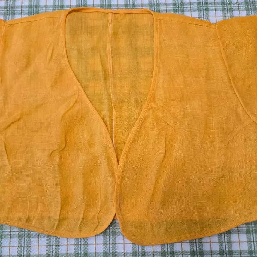 [BUNJANG] Mosi Bolero Jeogori - Yellow (Size 66-77) / 4ㅡ모시 볼레로  저고리ㅡ66ㅡ77