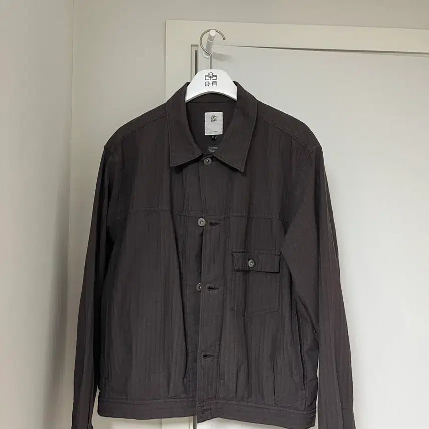 [BUNJANG] Polytroop Stripe Light Trucker Jacket Purple / (2) 폴리테루 / 스트라이프 라이트 트러커 자켓 / 퍼플