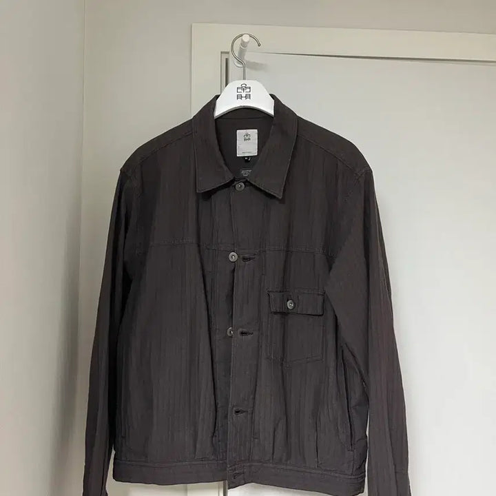 [BUNJANG] Polytroop Stripe Light Trucker Jacket Purple / (2) 폴리테루 / 스트라이프 라이트 트러커 자켓 / 퍼플