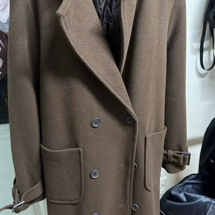 [BUNJANG] Shopperland Brown Coat / 쇼퍼랜드 브라운 코트