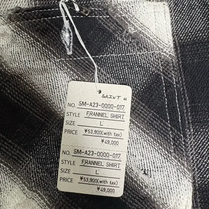 [BUNJANG] Saint Michael 23AW Flannel Shirt Black L / 세인트 미카엘 23aw 플란넬 셔츠 블랙 L