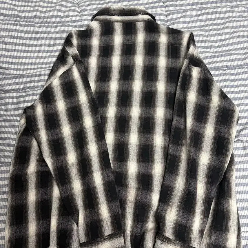 [BUNJANG] Saint Michael 23AW Flannel Shirt Black L / 세인트 미카엘 23aw 플란넬 셔츠 블랙 L