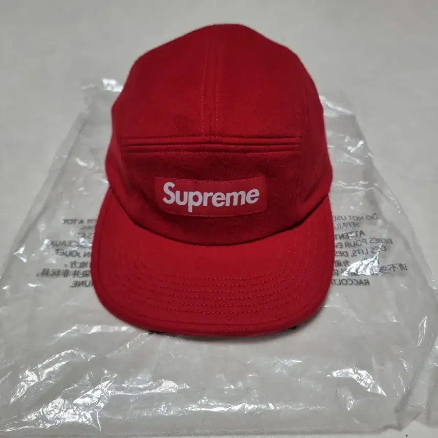 [BUNJANG] Supreme Box Logo Wool Camp Cap Red / 슈프림 박스로고 캠프캡 레드 울 모자
