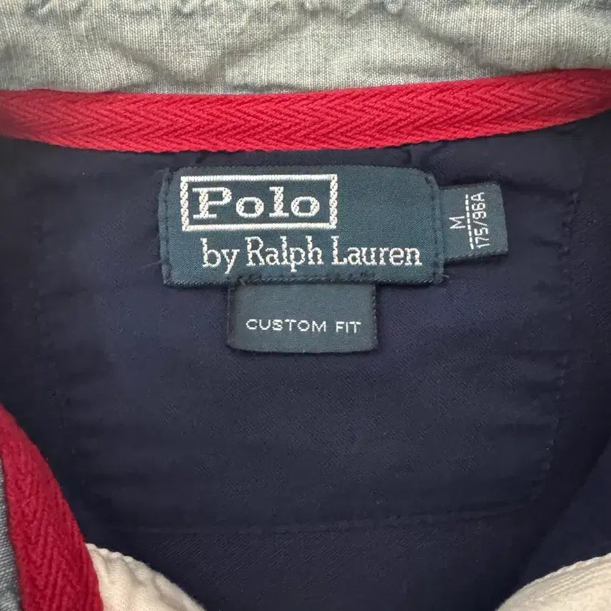 [BUNJANG] Polo Ralph Lauren Big Pony Denim Collar T-Shirt / 폴로 랄프로렌 빅포니 데님 카라티
