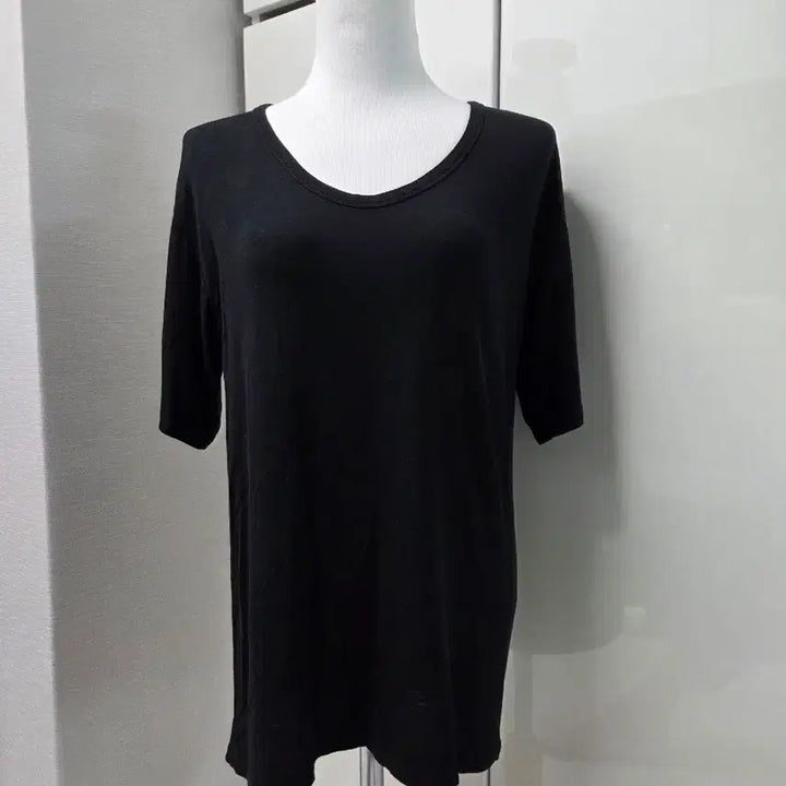 [BUNJANG] Basic Short Sleeve T-Shirt Black / (새상품)촤르르 블랙 기본 반팔 티셔츠