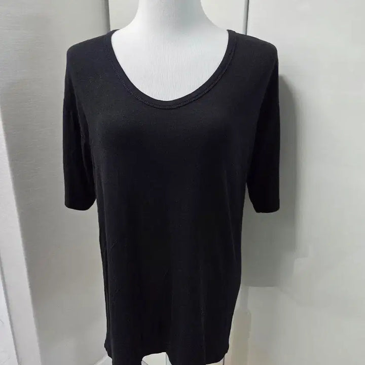 [BUNJANG] Basic Short Sleeve T-Shirt Black / (새상품)촤르르 블랙 기본 반팔 티셔츠