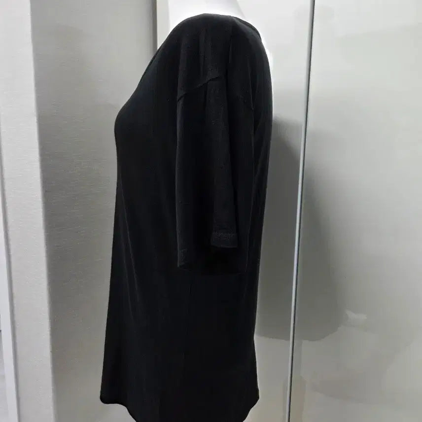 [BUNJANG] Basic Short Sleeve T-Shirt Black / (새상품)촤르르 블랙 기본 반팔 티셔츠