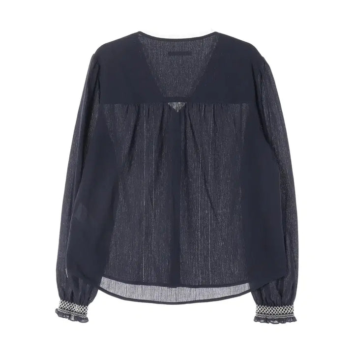 [BUNJANG] Thanat 26SS Ethnic Lace Blouse Navy / 타낫 26SS T/T Ethn 에스닉 레이스 블라우스 네이비