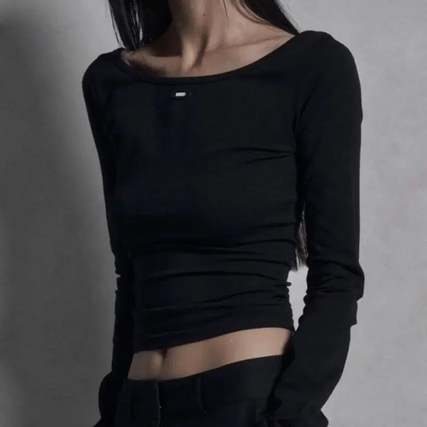 [BUNJANG] Bohemian Seoul Basic Boatneck Sleeve T-shirt / 보헤미안서울 베이직 보트넥 슬리브 티