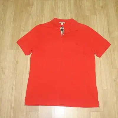 [BUNJANG] Burberry Orange Polo T-Shirt LG (105) / (105)A907. 버버리/오렌지 카라티셔츠