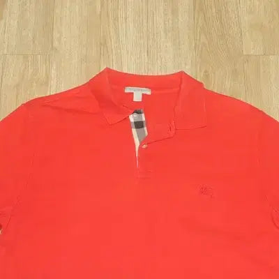 [BUNJANG] Burberry Orange Polo T-Shirt LG (105) / (105)A907. 버버리/오렌지 카라티셔츠
