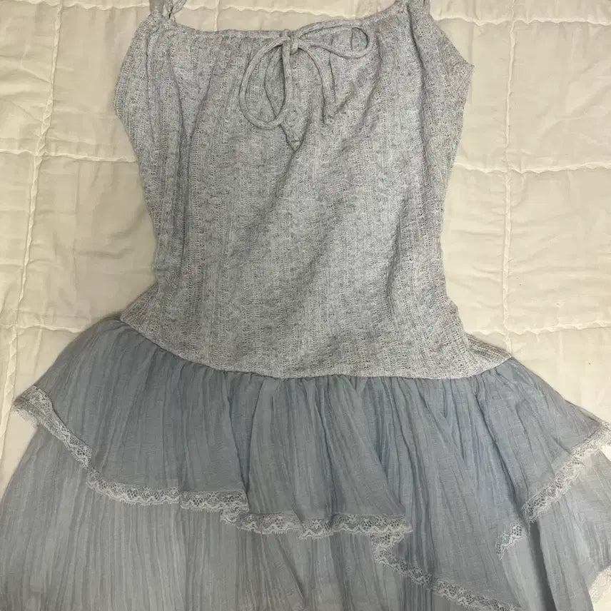 [BUNJANG] Layered Sleeveless Dress - New Arrival / 레이어드 나시원피스 새상품