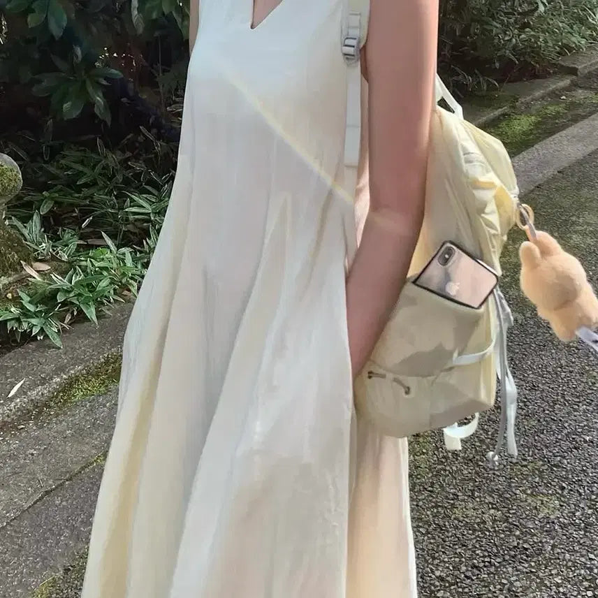 [BUNJANG] Ondemin Linen Long Dress / 온드민 린넨 롱원피스