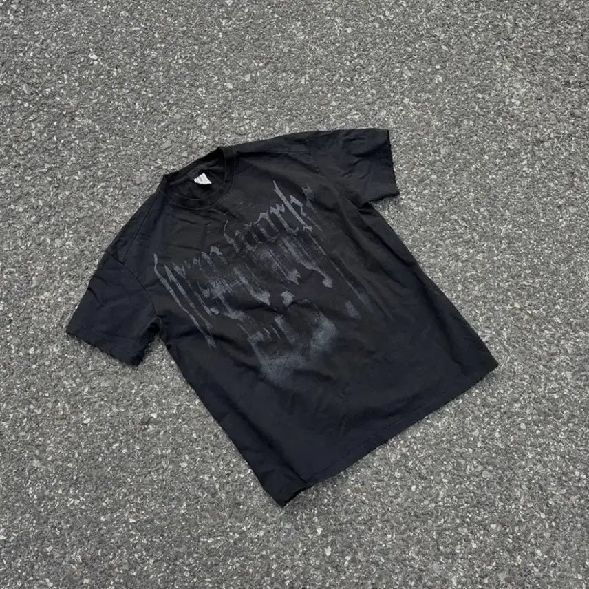 [BUNJANG] Wapworks W050 Washed Shadow T-Shirt / [1] Wapworks 왑웍스 반팔티셔츠 W050 워시드쉐도우